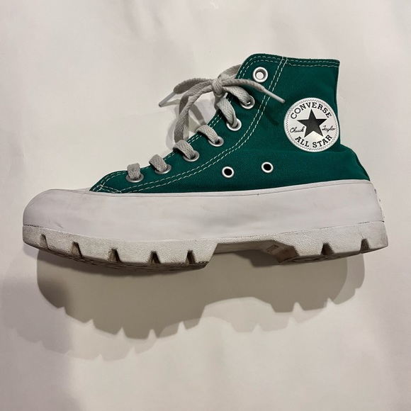 Converse Shoes - Custom Chuck Taylor Platform Converses (Amazon Green)